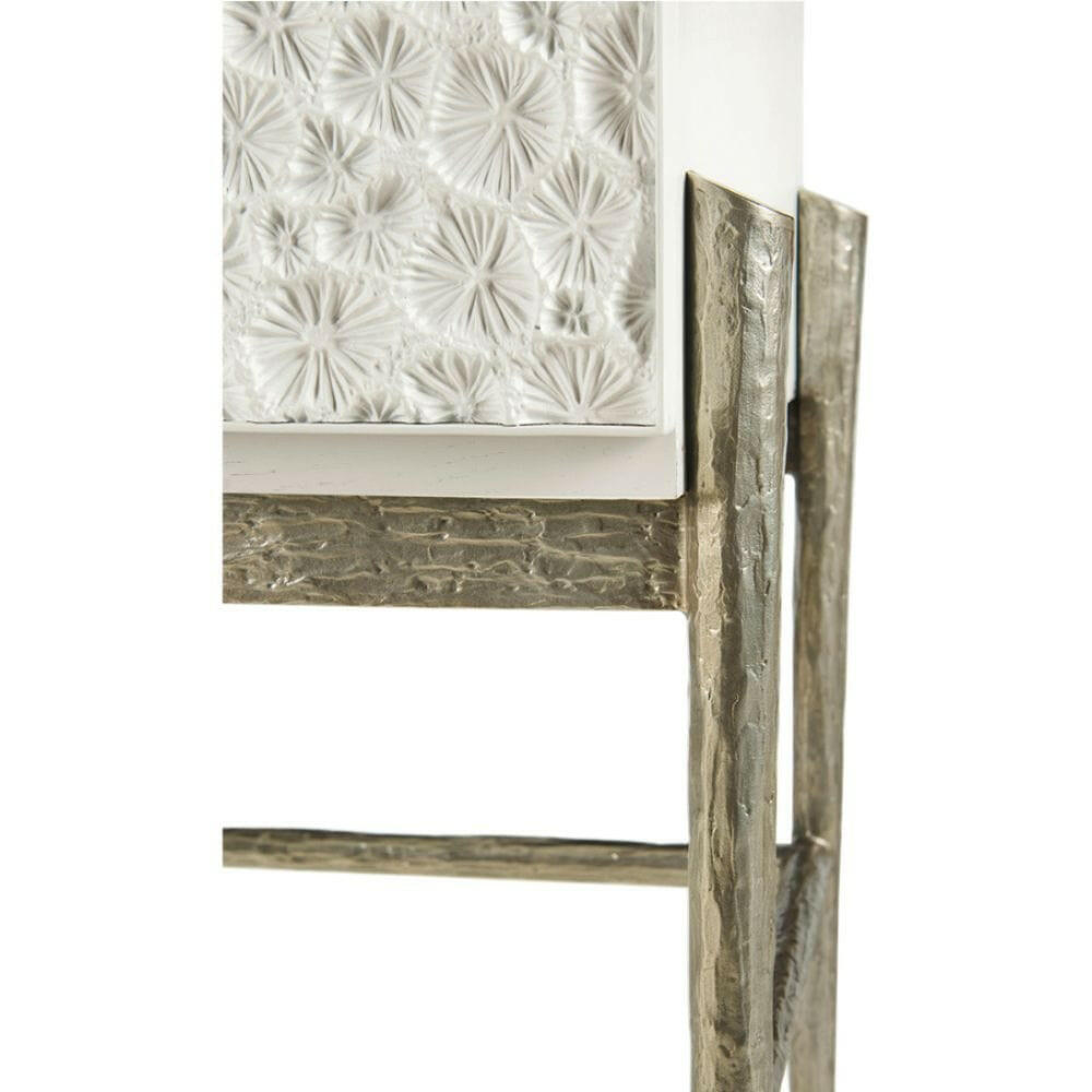 Jonathan Charles Allegra Cast Metal Bar Cabinet.