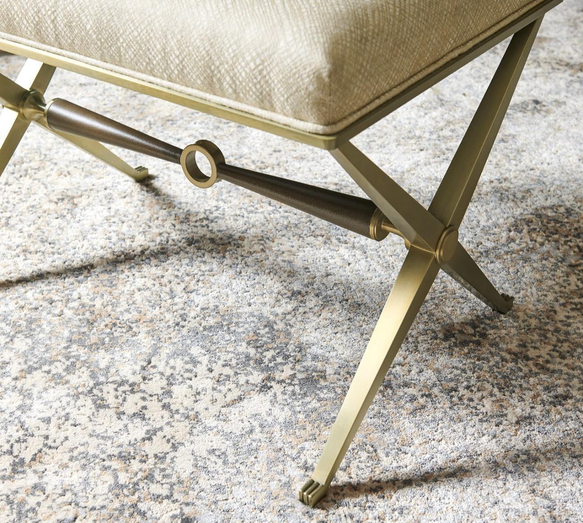 Jonathan Charles Barcelona Upholstered Stool - Shambala.