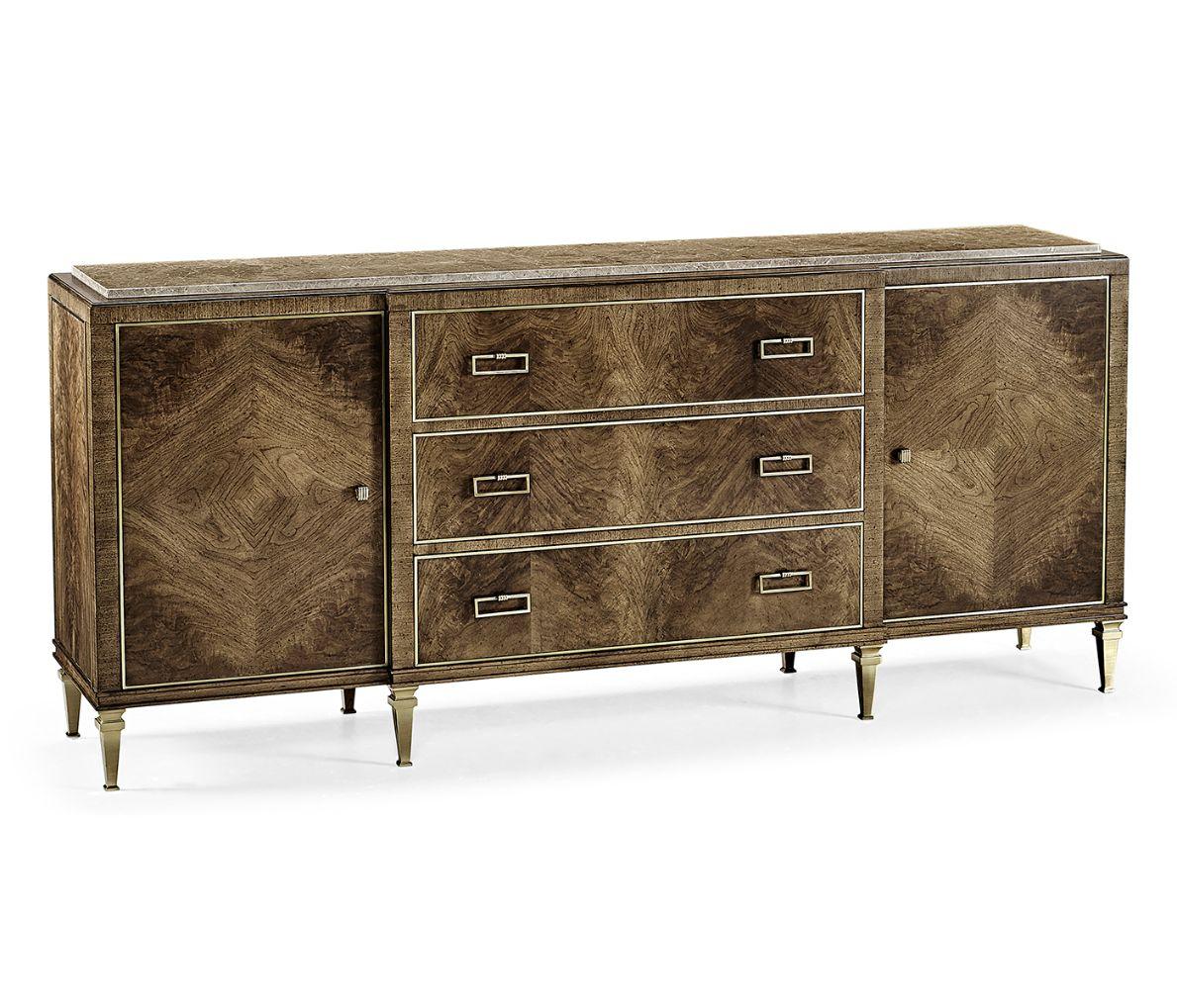 Jonathan Charles Barcelona Walnut Veneer Sideboard.