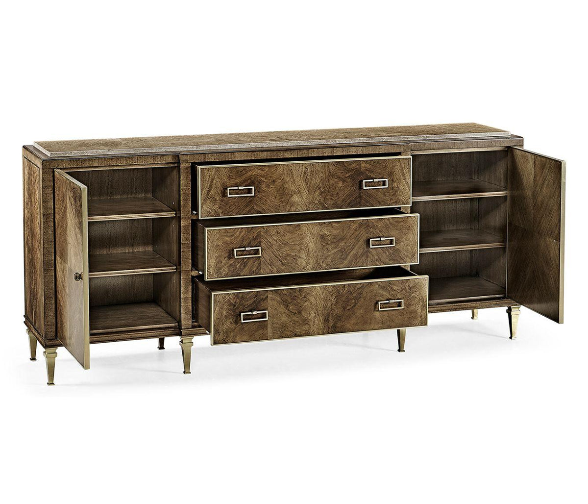 Jonathan Charles Barcelona Walnut Veneer Sideboard.