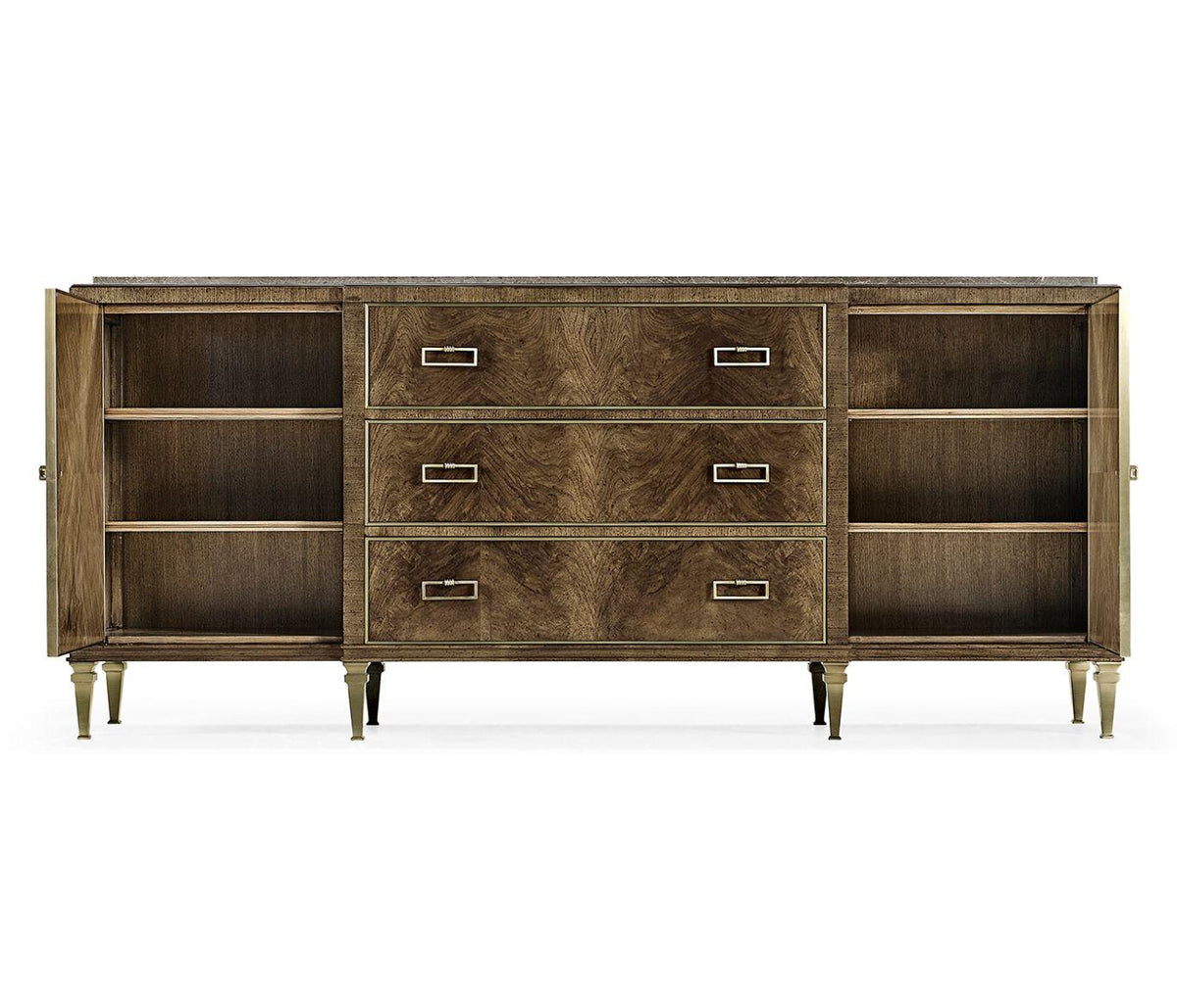 Jonathan Charles Barcelona Walnut Veneer Sideboard.