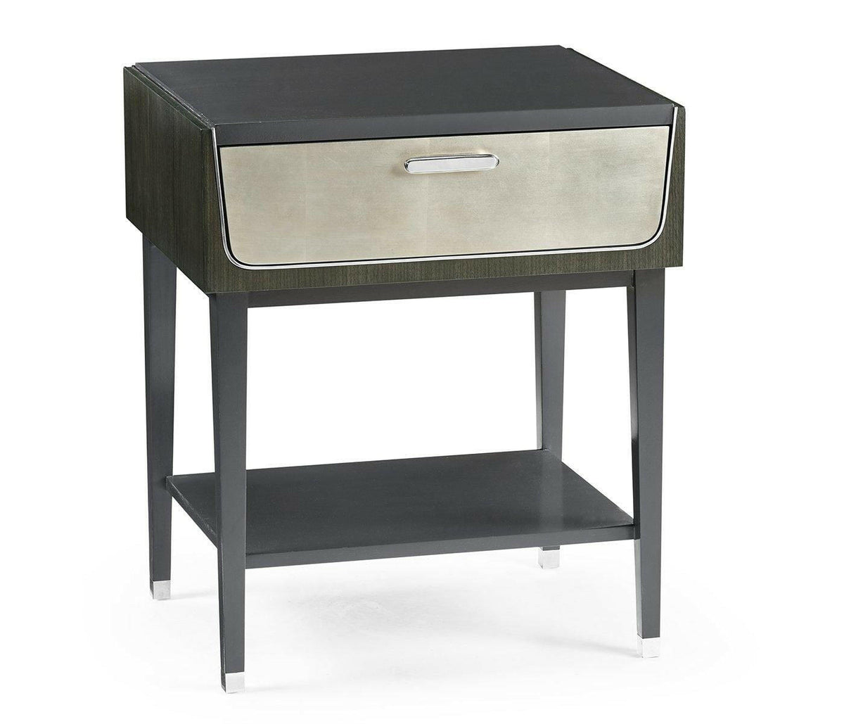 Jonathan Charles Bedside Table in Dark Grey Walnut.