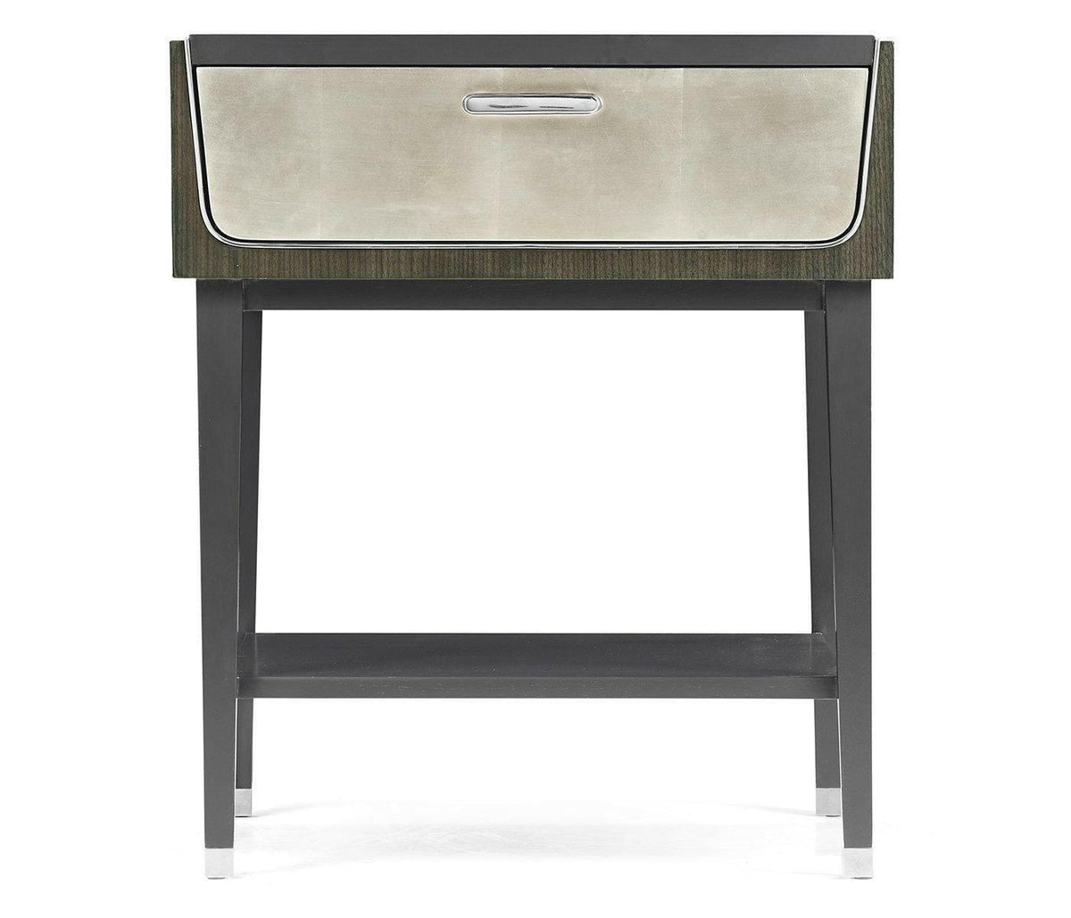 Jonathan Charles Bedside Table in Dark Grey Walnut.