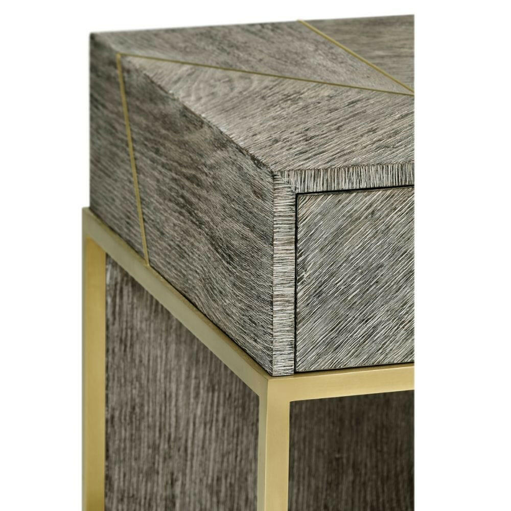 Jonathan Charles Bedside Table Transitional - Dark French Oak.