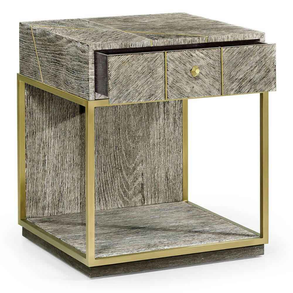 Jonathan Charles Living Jonathan Charles Bedside Table Transitional - Dark French Oak House of Isabella UK