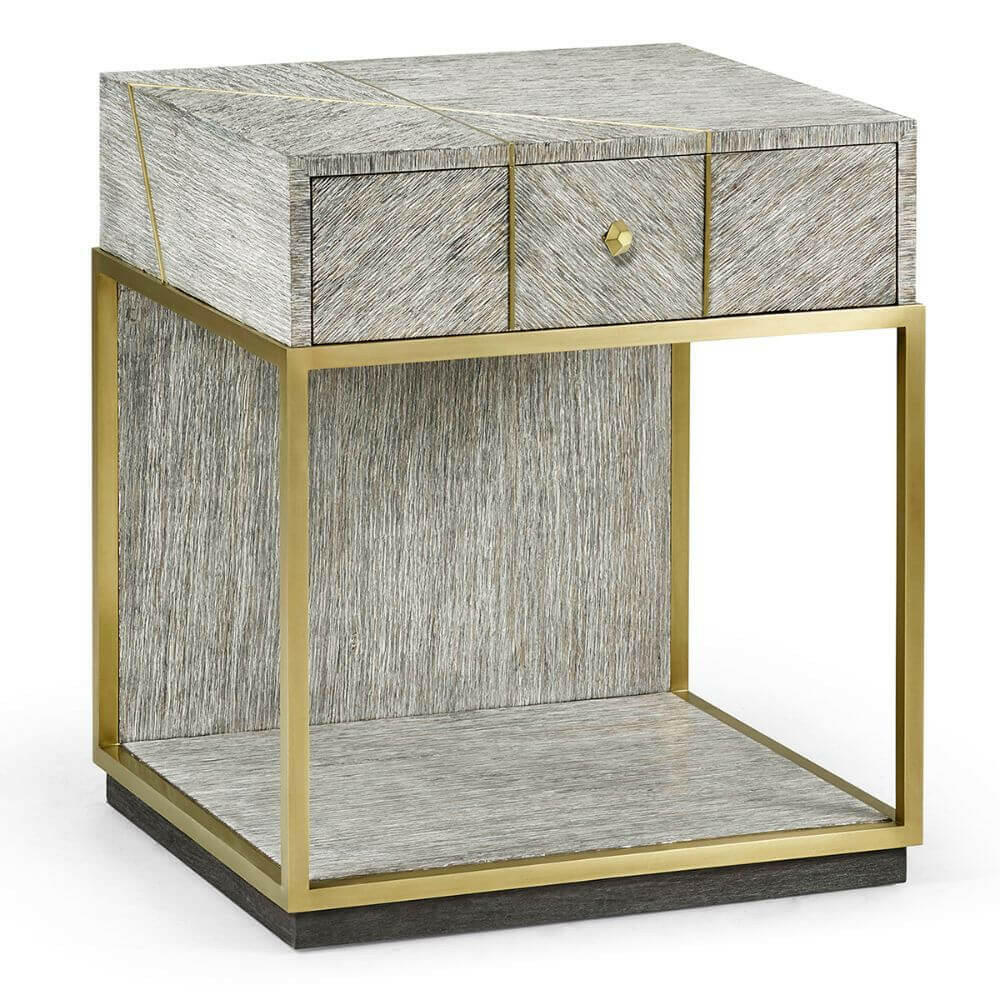 Jonathan Charles Bedside Table Transitional - Light French Oak.