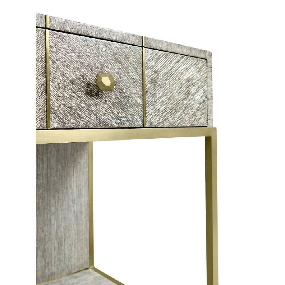 Jonathan Charles Bedside Table Transitional - Light French Oak.