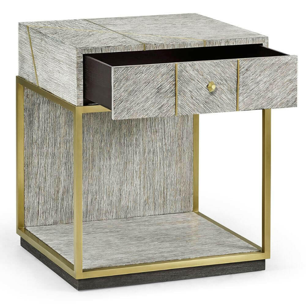 Jonathan Charles Bedside Table Transitional - Light French Oak.