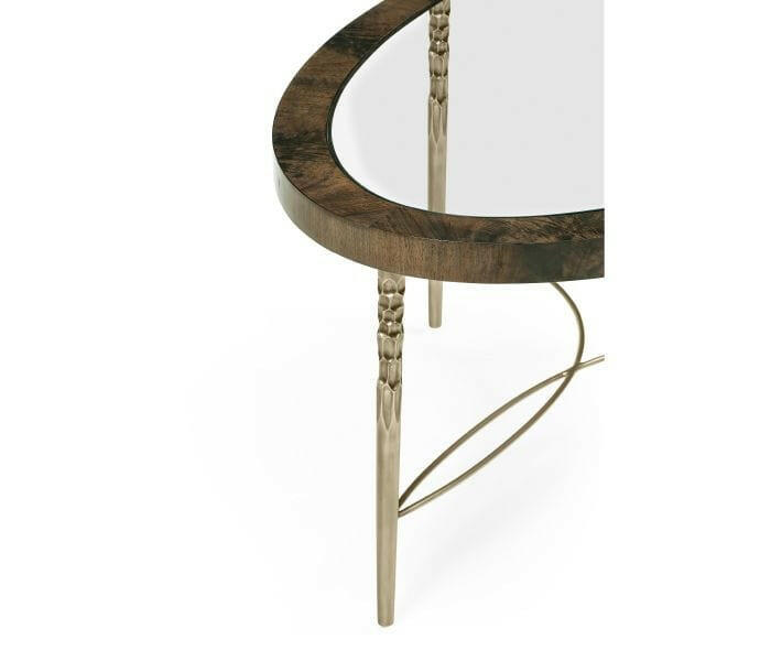 Jonathan Charles Bleached Mahogany Oval Coffee Table.