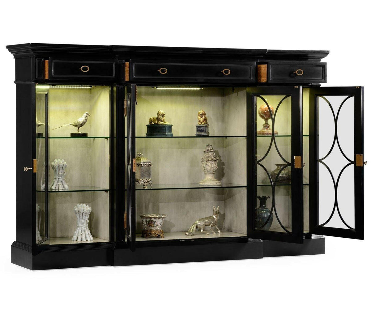 Jonathan Charles Breakfront Display Cabinet Palace.