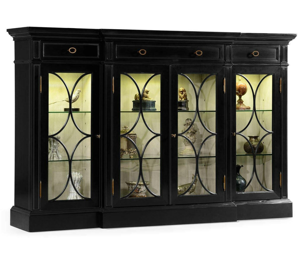 Jonathan Charles Breakfront Display Cabinet Palace.