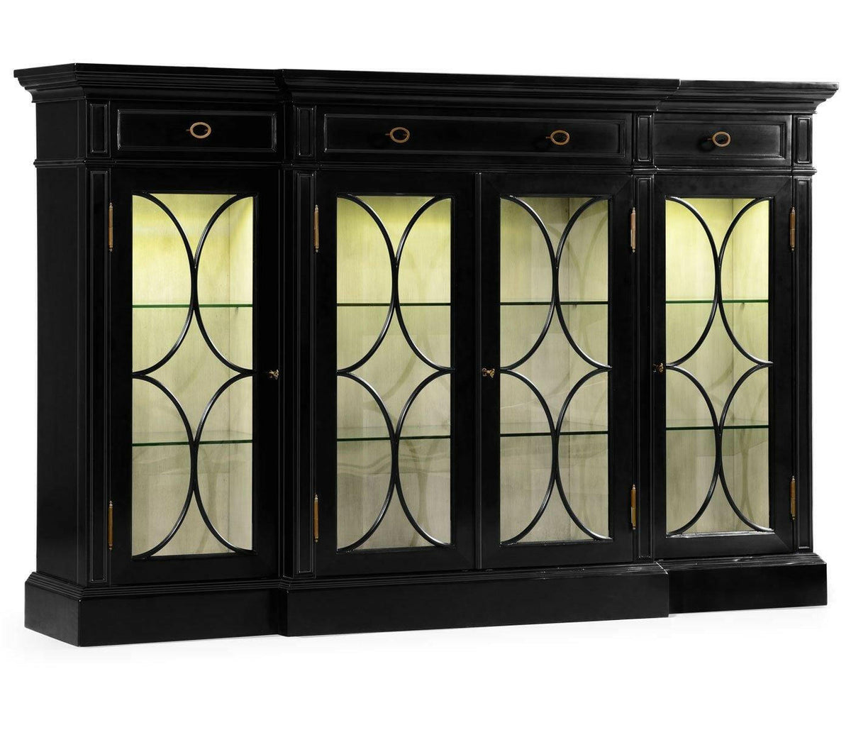 Jonathan Charles Breakfront Display Cabinet Palace.