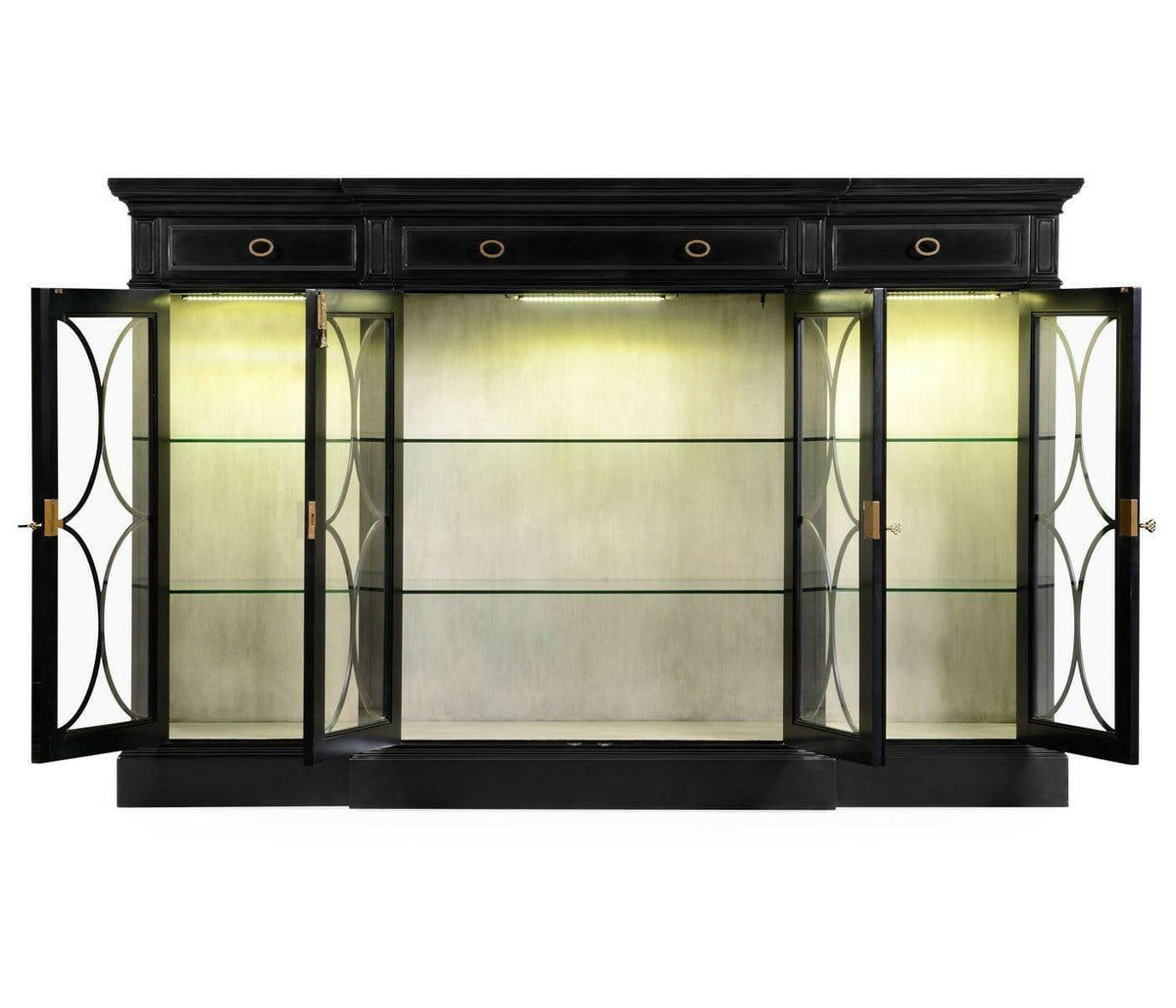Jonathan Charles Breakfront Display Cabinet Palace.