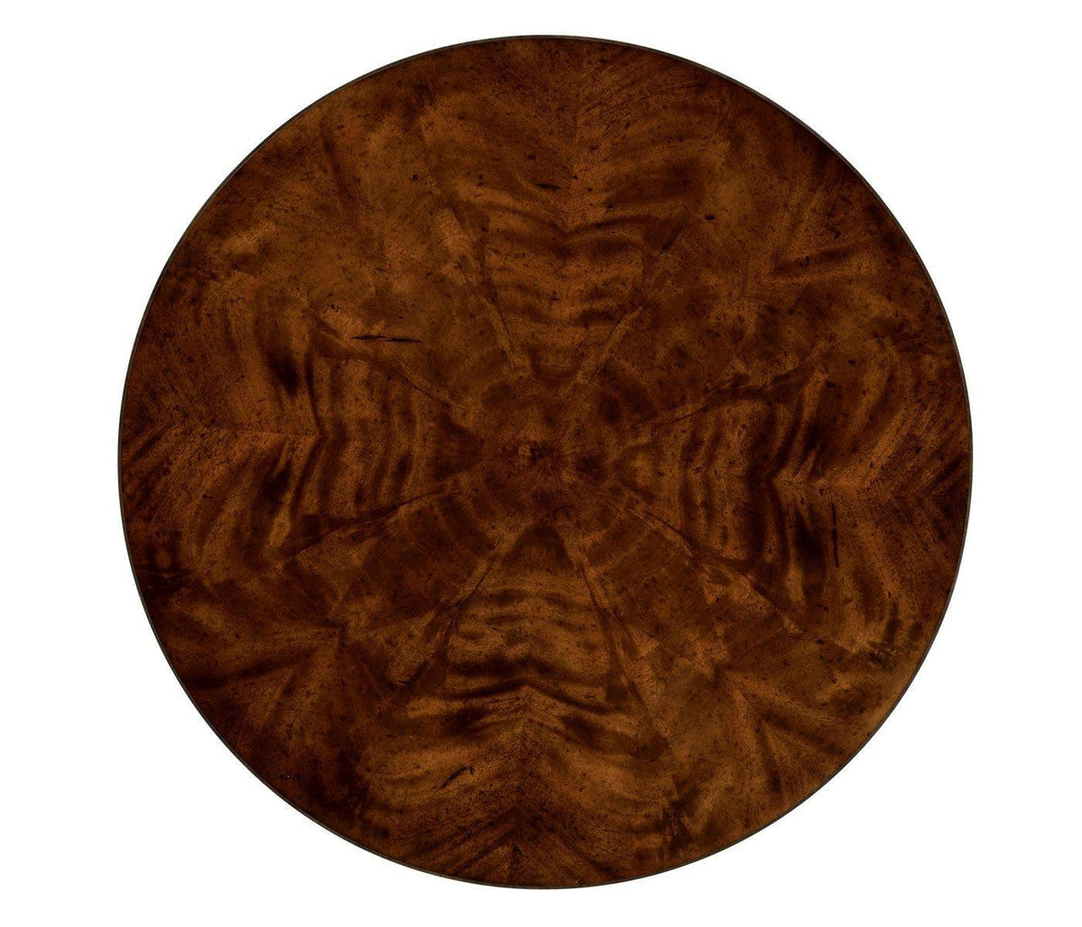 Jonathan Charles Brown Mahogany End Table with Black Painted Base.