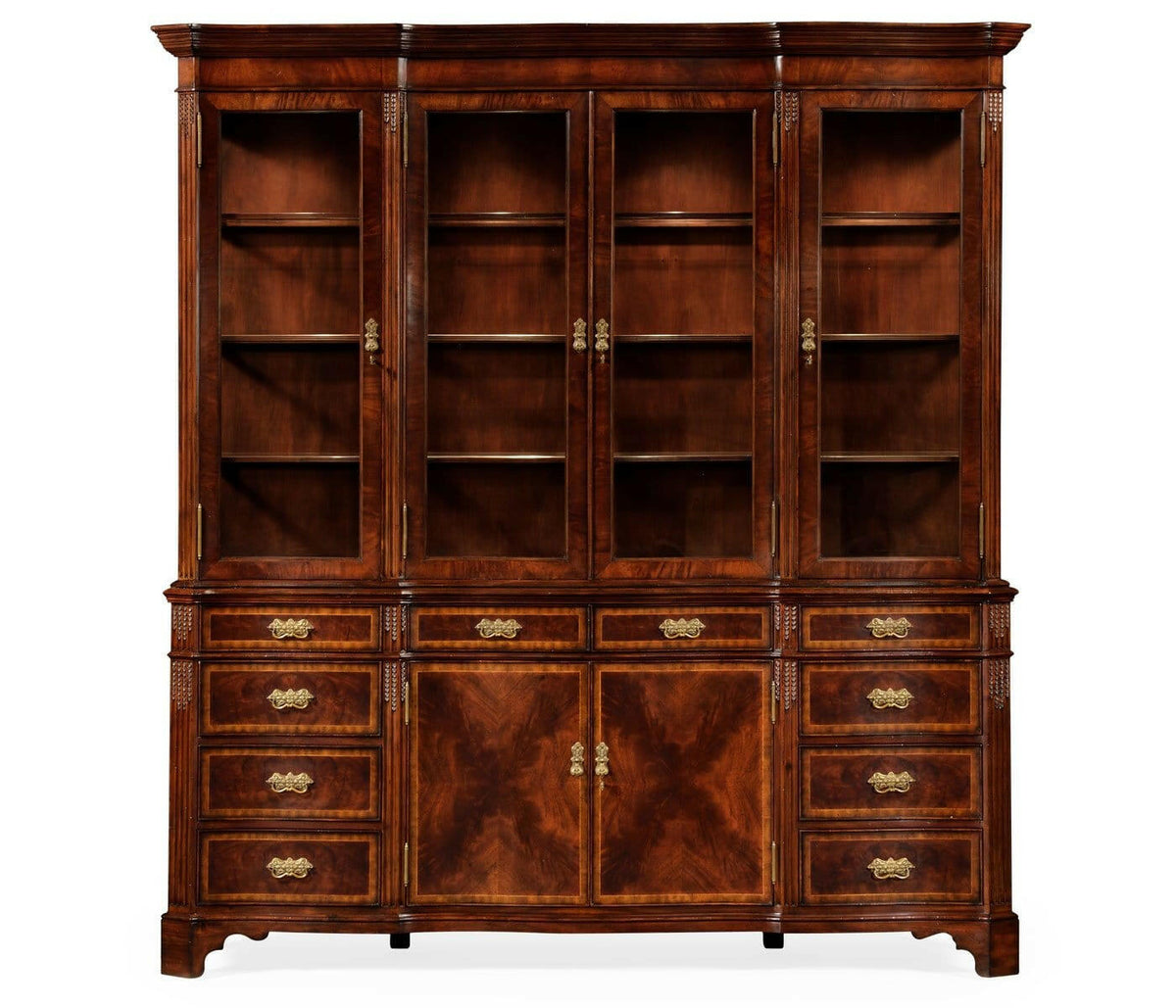 Jonathan Charles China Cabinet Architrave in Mahogany.