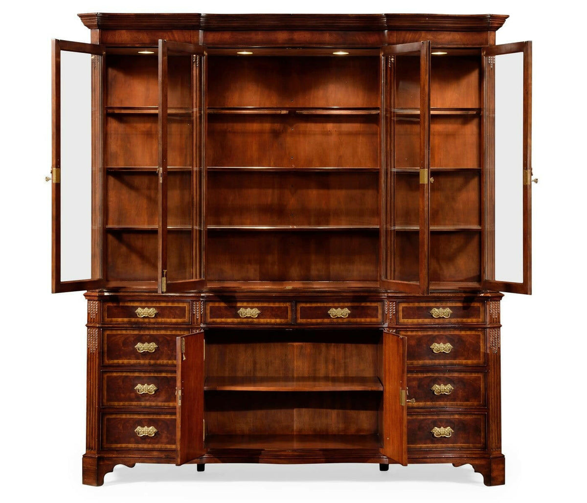 Jonathan Charles China Cabinet Architrave in Mahogany.