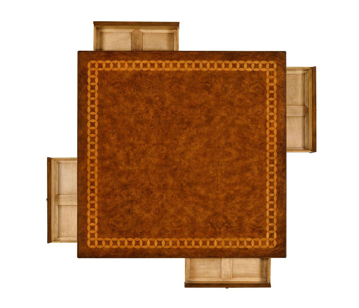 Jonathan Charles Circle Inlay Square Coffee Table.