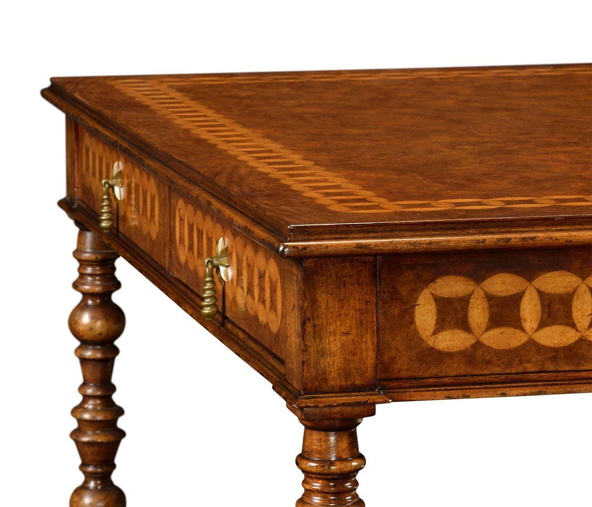 Jonathan Charles Circle Inlay Square Coffee Table.