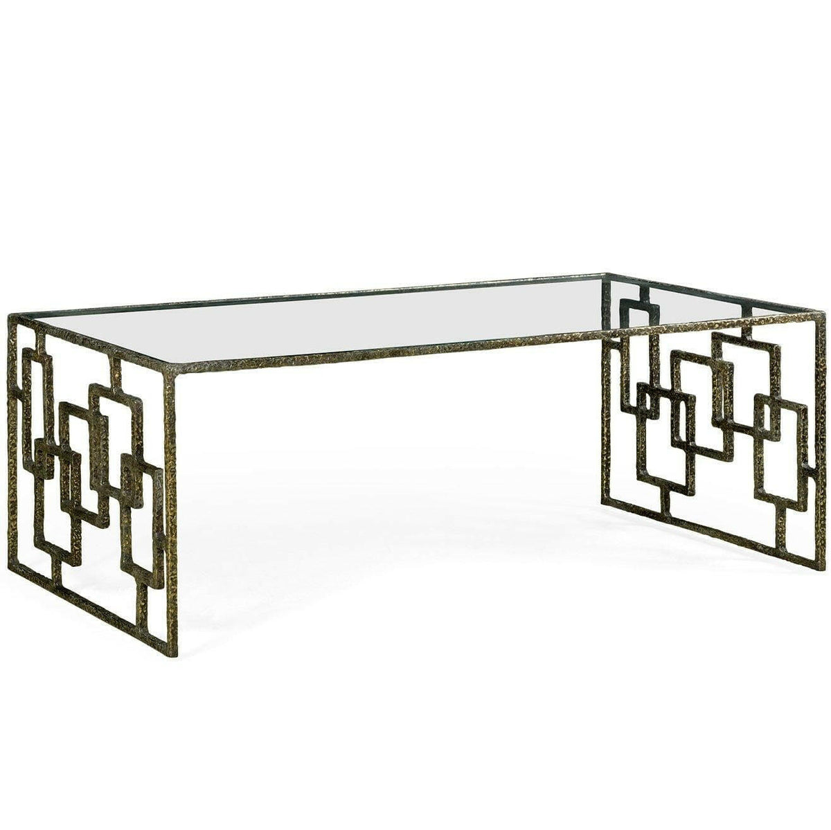 Jonathan Charles Coffee Table Bronze Antique Brass.