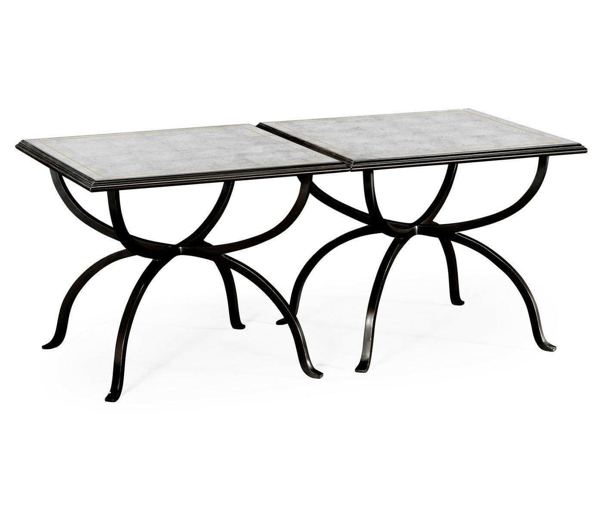 Jonathan Charles Coffee Table Contemporary Set of 2 - Bronze.