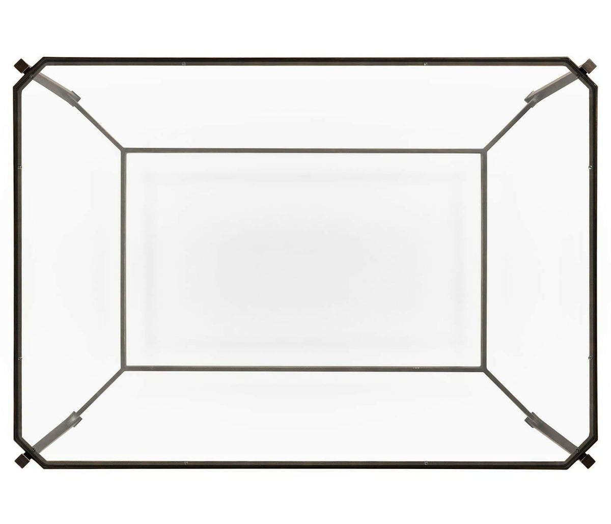 Jonathan Charles Coffee Table Contemporary with Glass Top - Bronze.