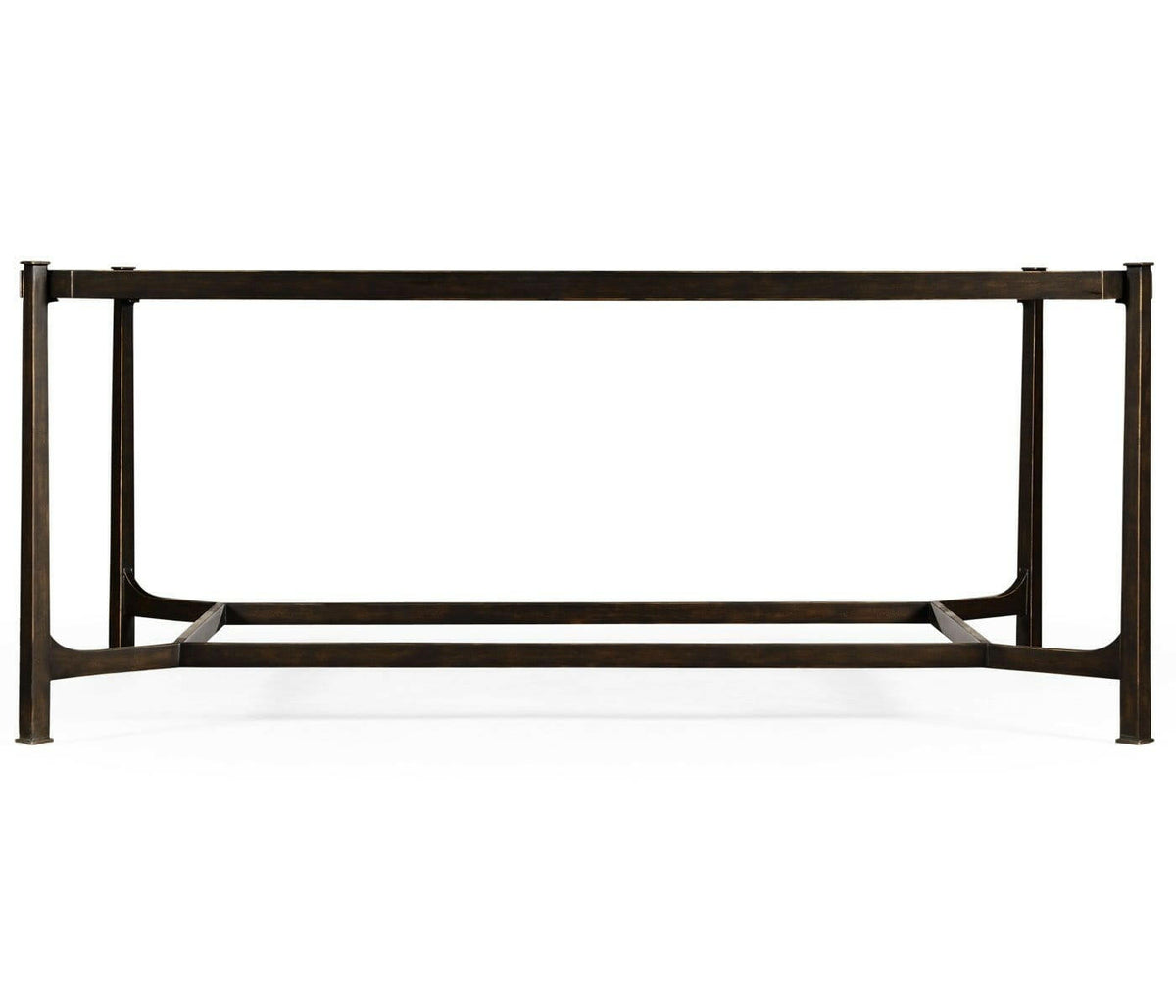 Jonathan Charles Coffee Table Contemporary with Glass Top - Bronze.