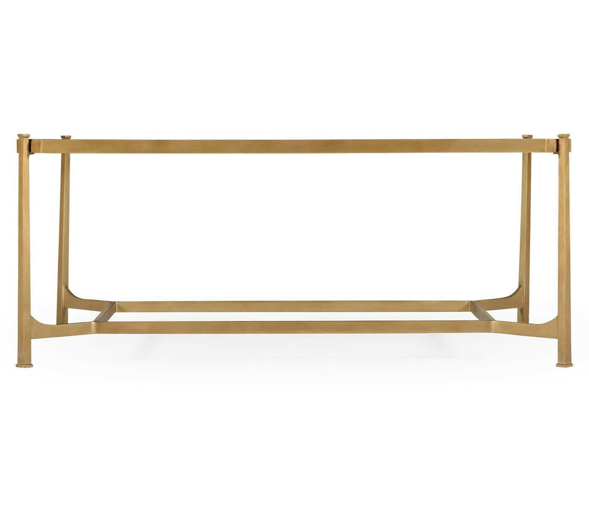 Jonathan Charles Coffee Table Contemporary with Glass Top - Gilded.