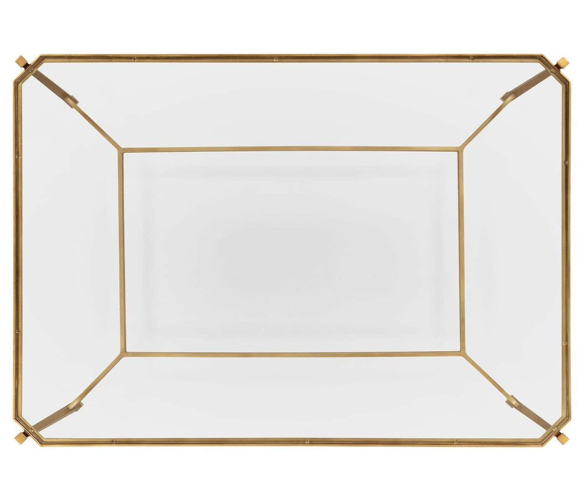 Jonathan Charles Coffee Table Contemporary with Glass Top - Gilded.