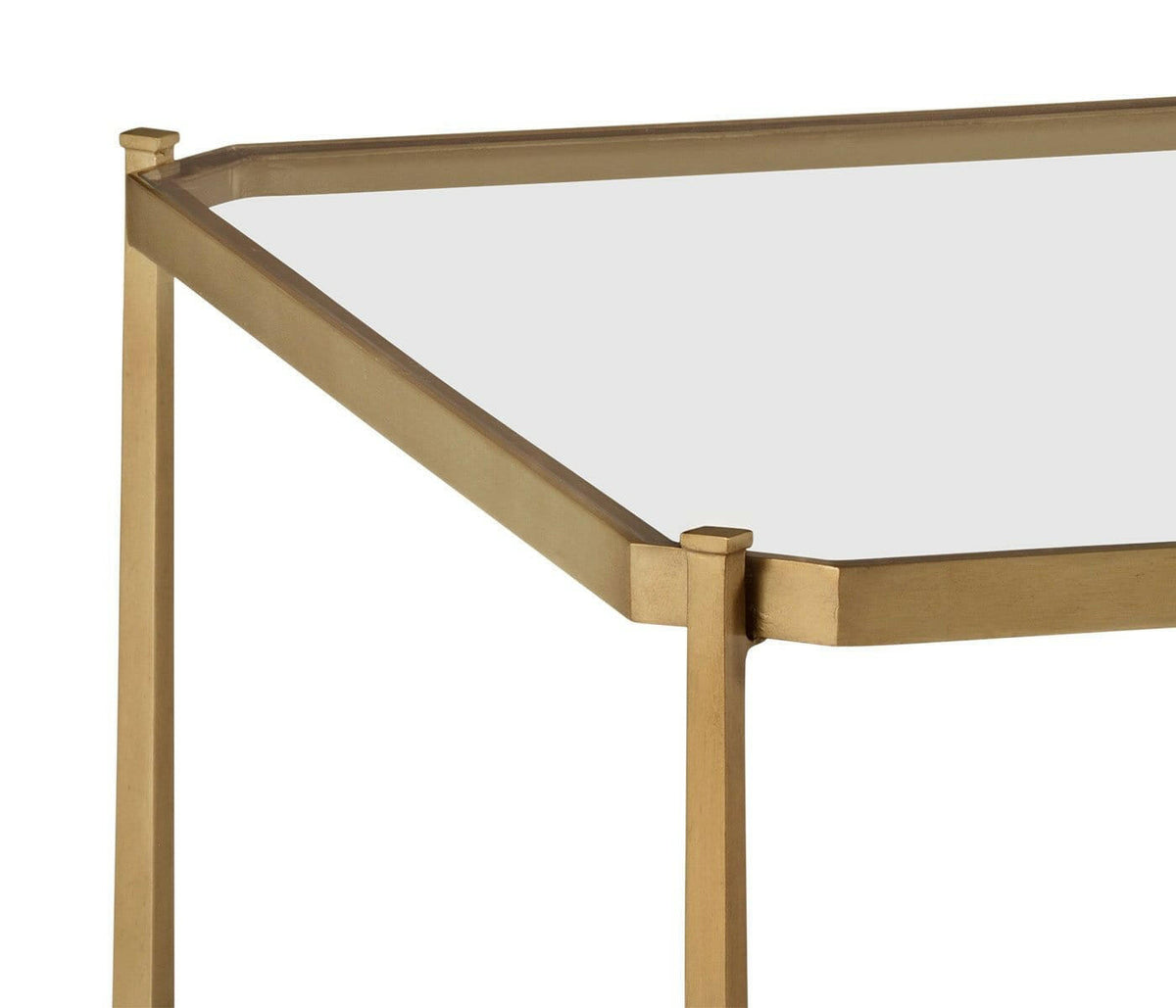 Jonathan Charles Coffee Table Contemporary with Glass Top - Gilded.