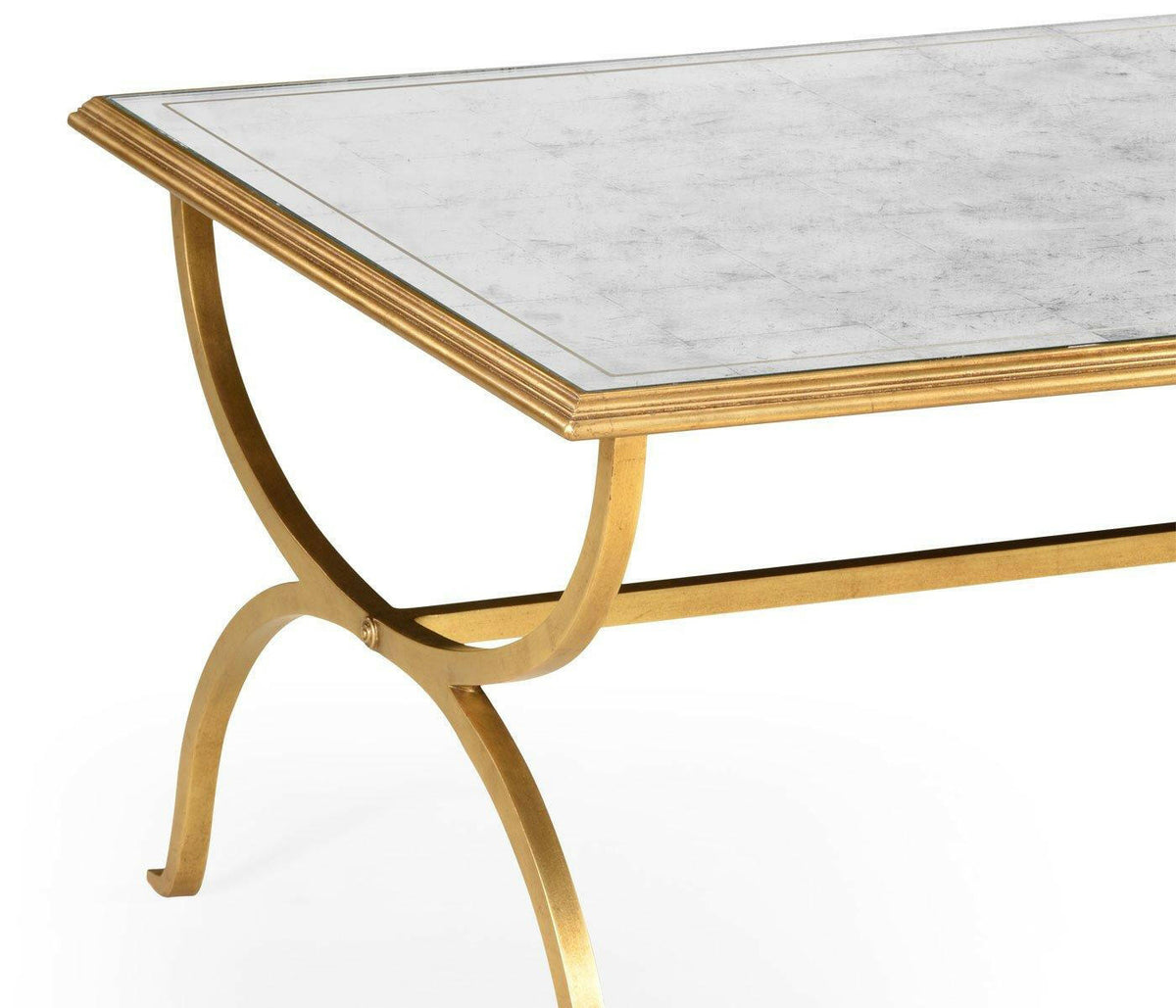 Jonathan Charles Coffee Table Hourglass in Eglomise - Gilded.