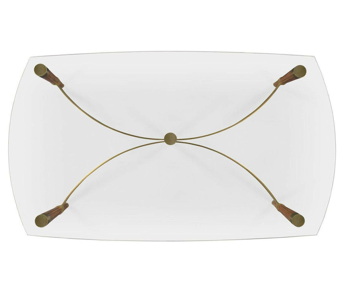 Jonathan Charles Coffee Table with Glass Top Italian 1950s.