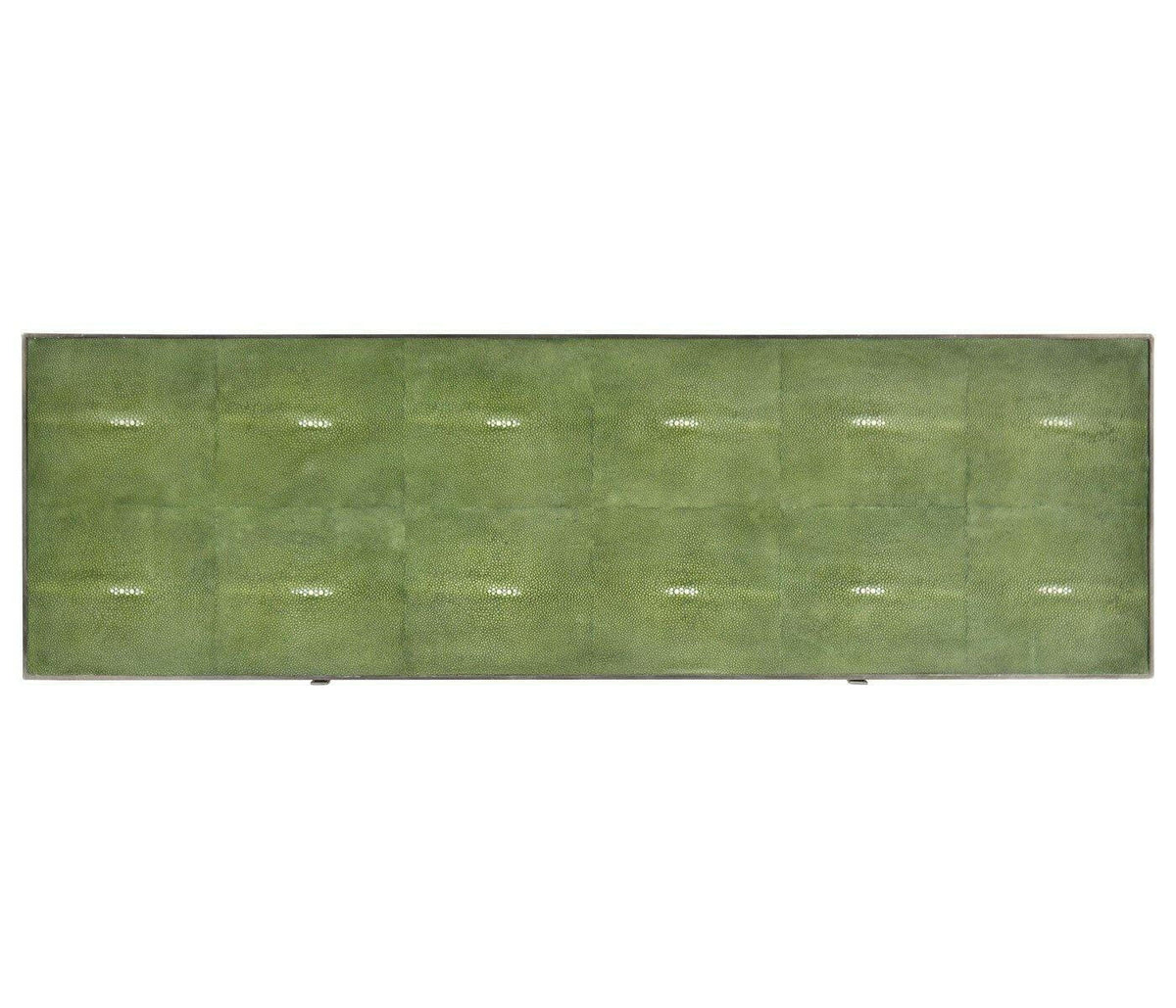 Jonathan Charles Console Table 1930s in Green Shagreen - Silver.