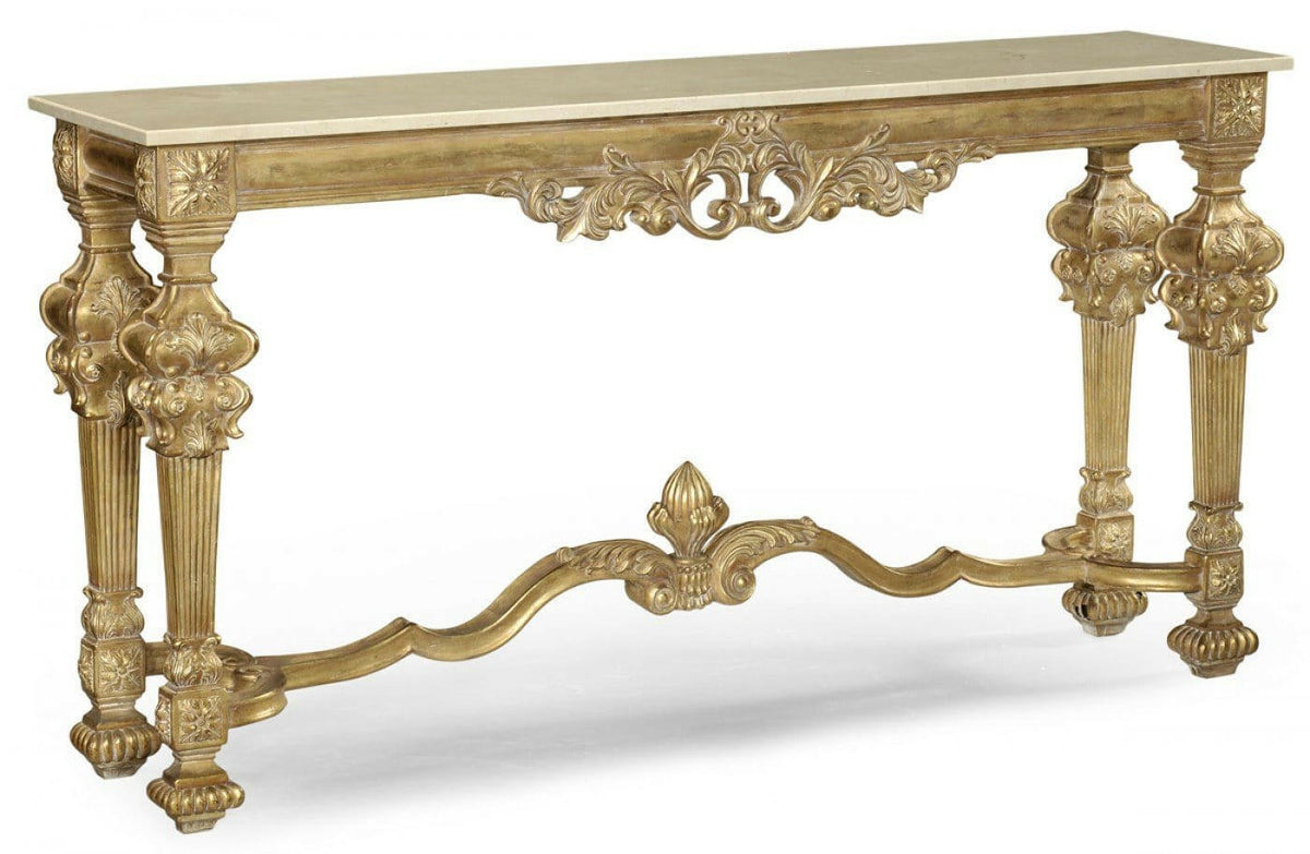Jonathan Charles Console Table Baroque with Marble Top.
