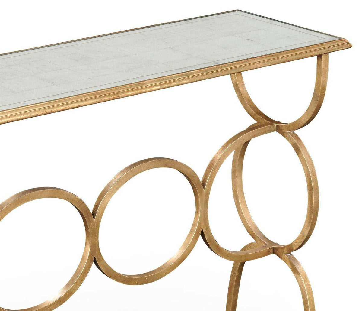 Jonathan Charles Console Table Circles - Gilded.