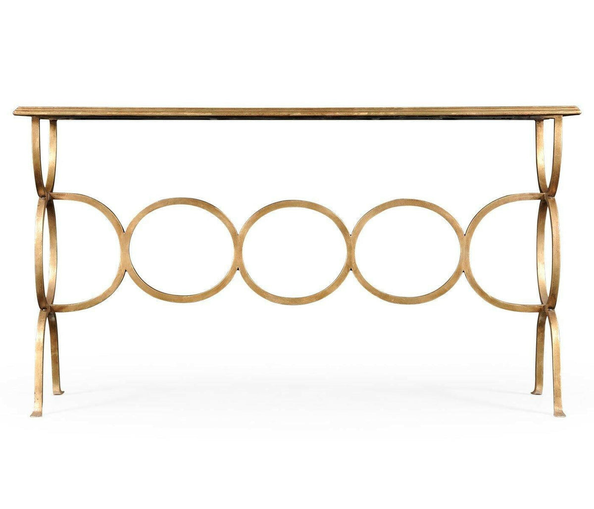 Jonathan Charles Console Table Circles - Gilded.