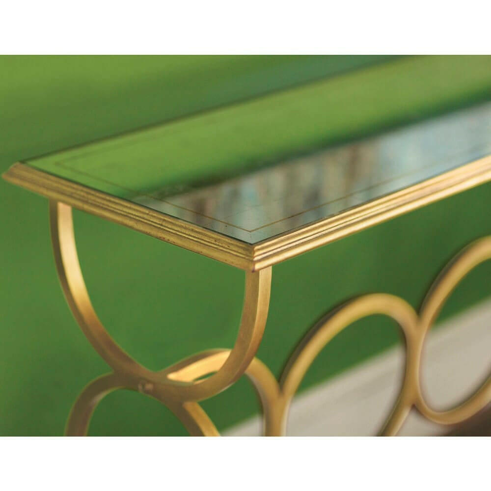 Jonathan Charles Console Table Circles - Gilded.