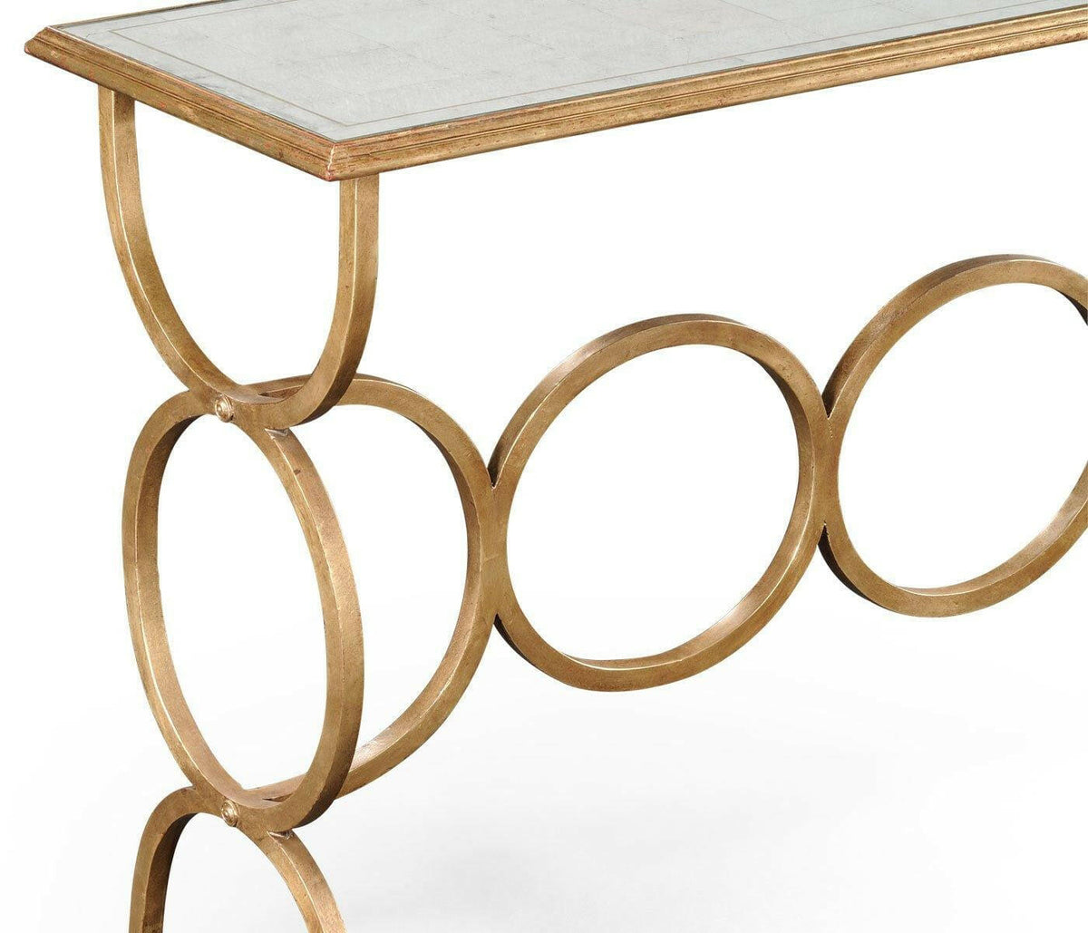 Jonathan Charles Console Table Circles - Gilded.