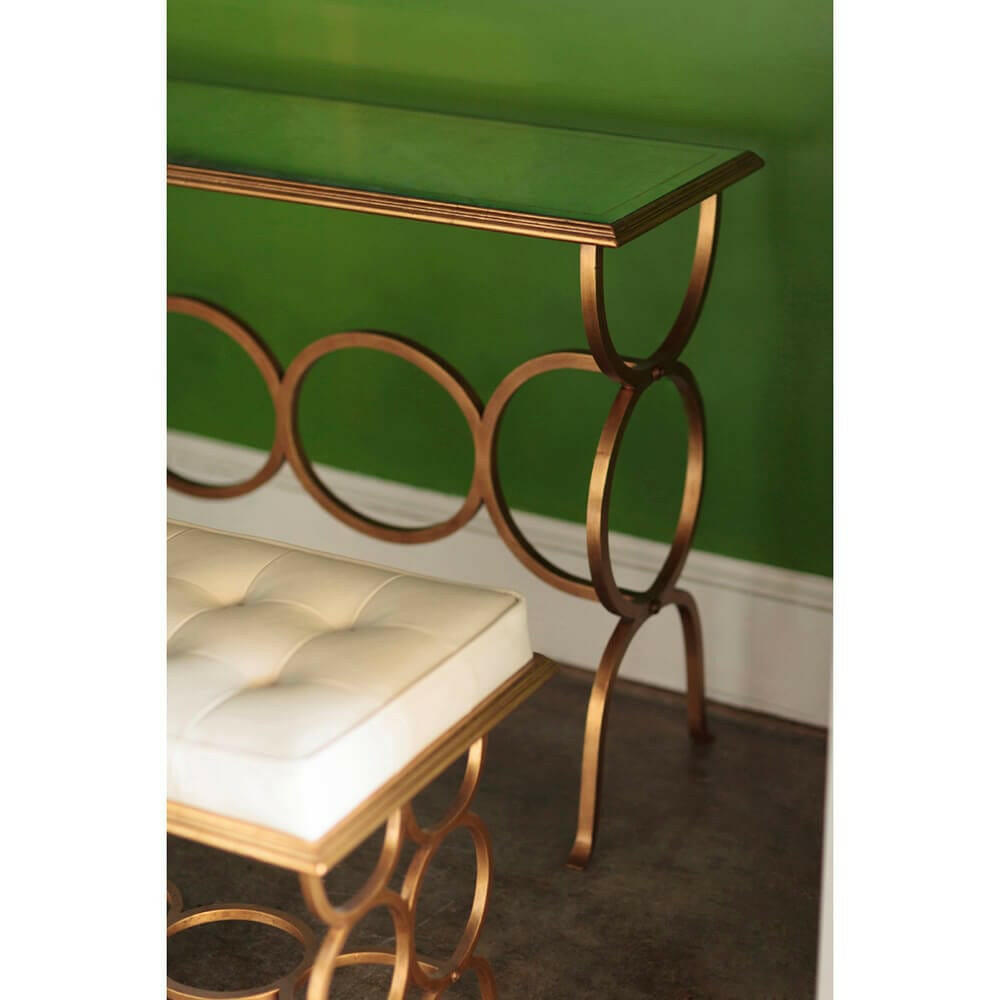 Jonathan Charles Console Table Circles - Gilded.