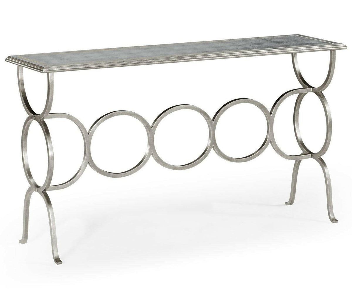 Jonathan Charles Console Table Circles - Silver.