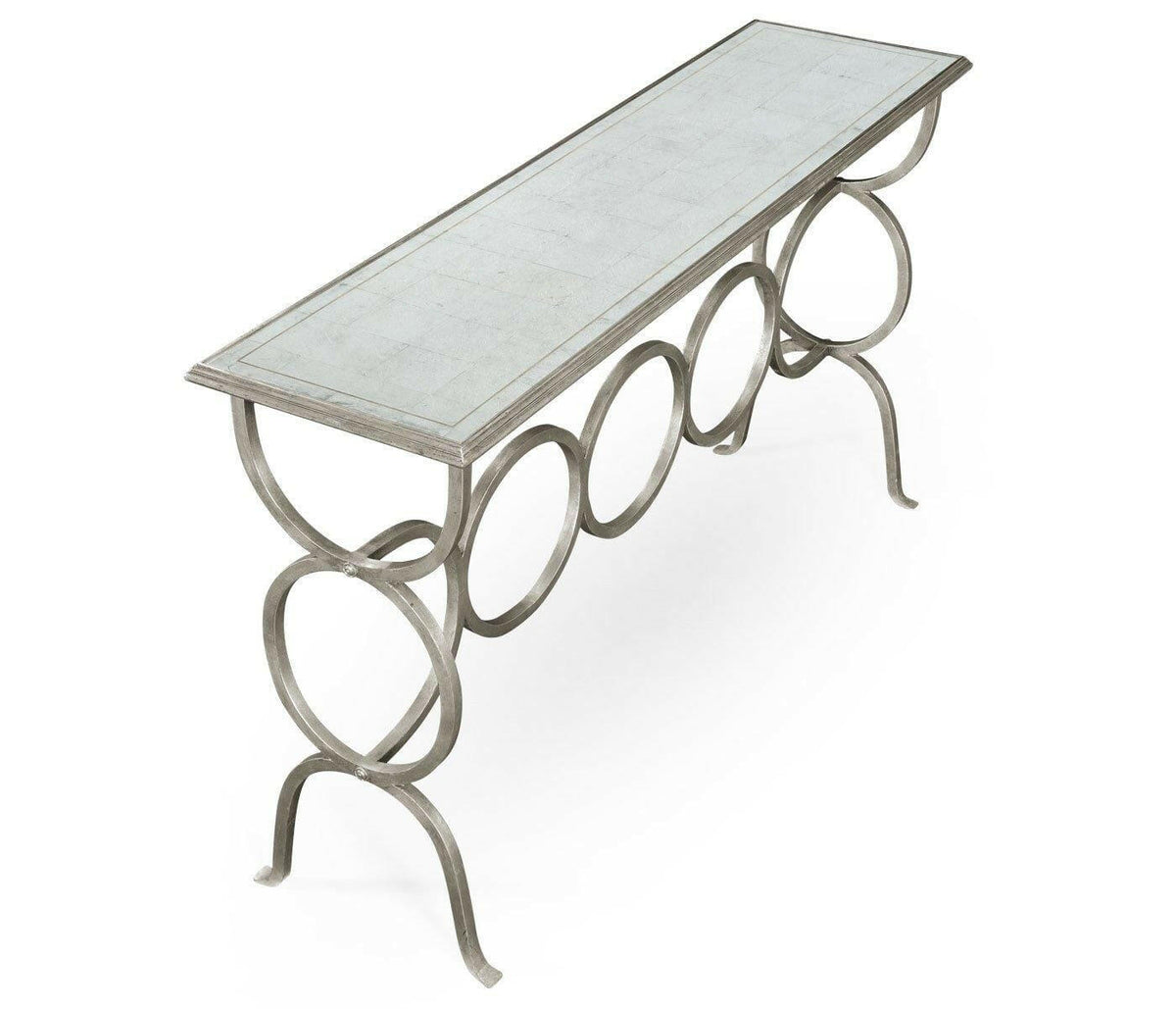 Jonathan Charles Console Table Circles - Silver.