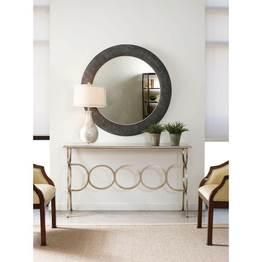 Jonathan Charles Console Table Circles - Silver.