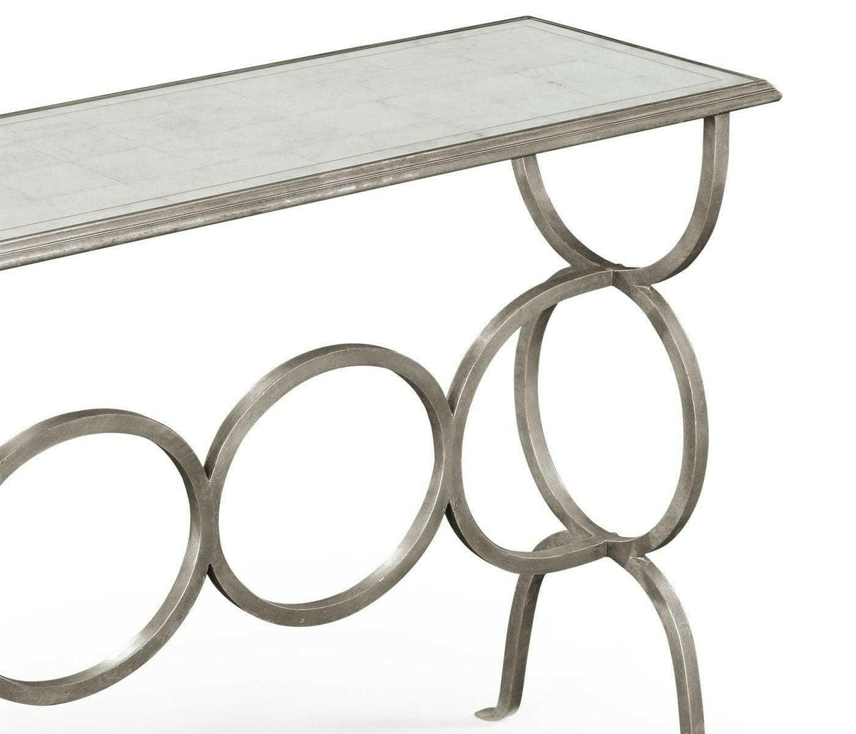 Jonathan Charles Console Table Circles - Silver.