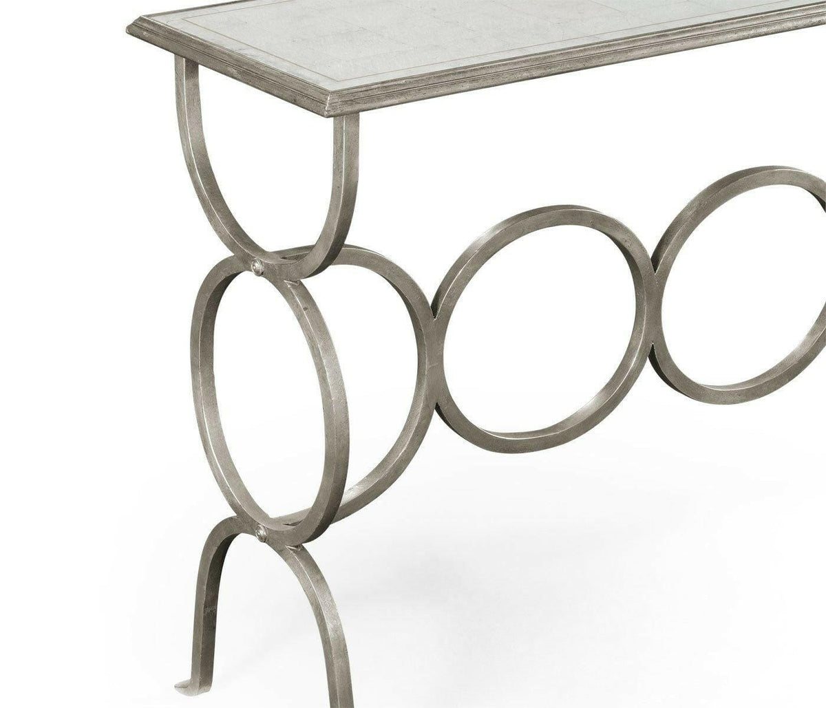 Jonathan Charles Console Table Circles - Silver.