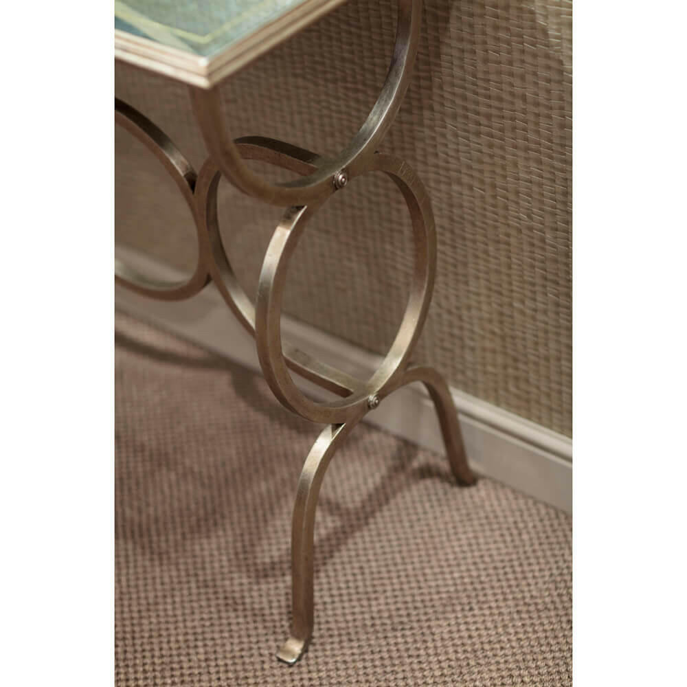 Jonathan Charles Console Table Circles - Silver.