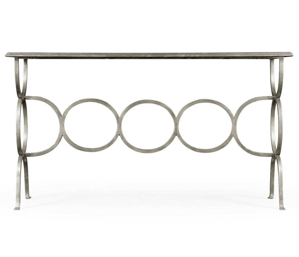 Jonathan Charles Console Table Circles - Silver.