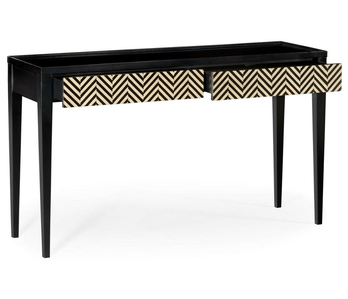 Jonathan Charles Console Table Ebony & Ivory.