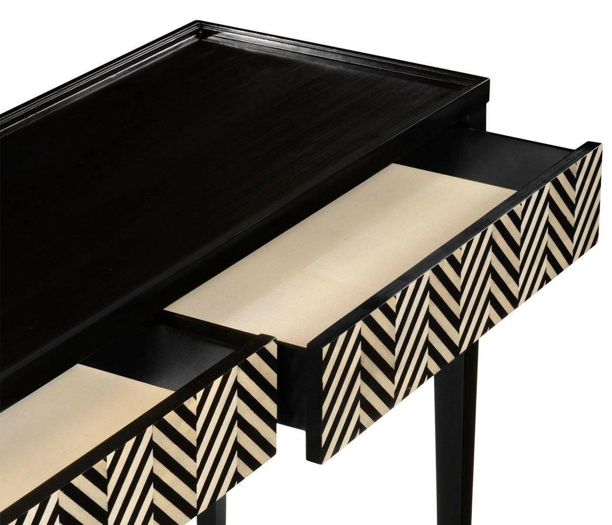 Jonathan Charles Console Table Ebony & Ivory.