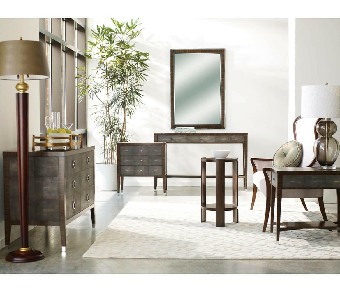 Jonathan Charles Console Table with Drawers Shagreen.