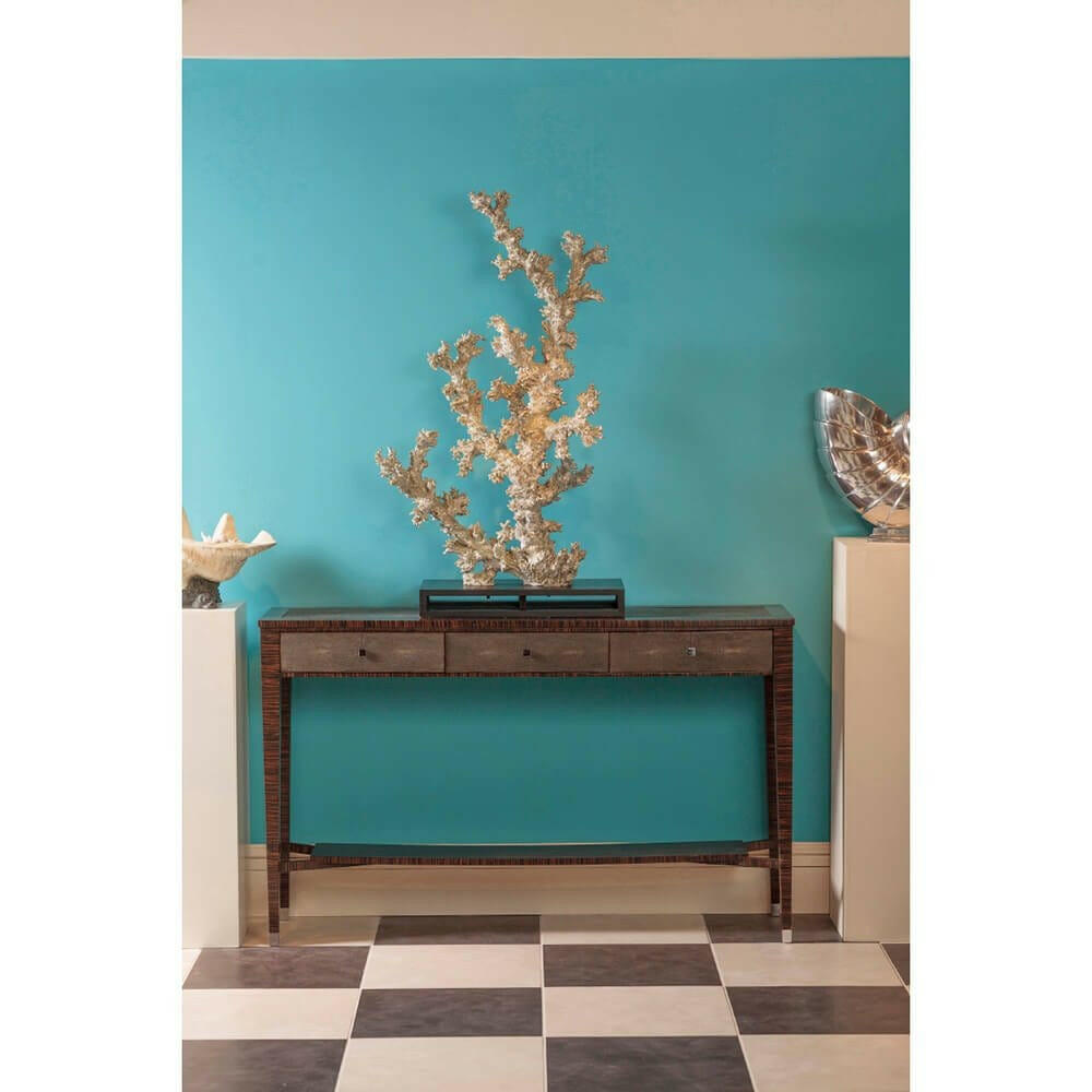 Jonathan Charles Console Table with Drawers Shagreen.