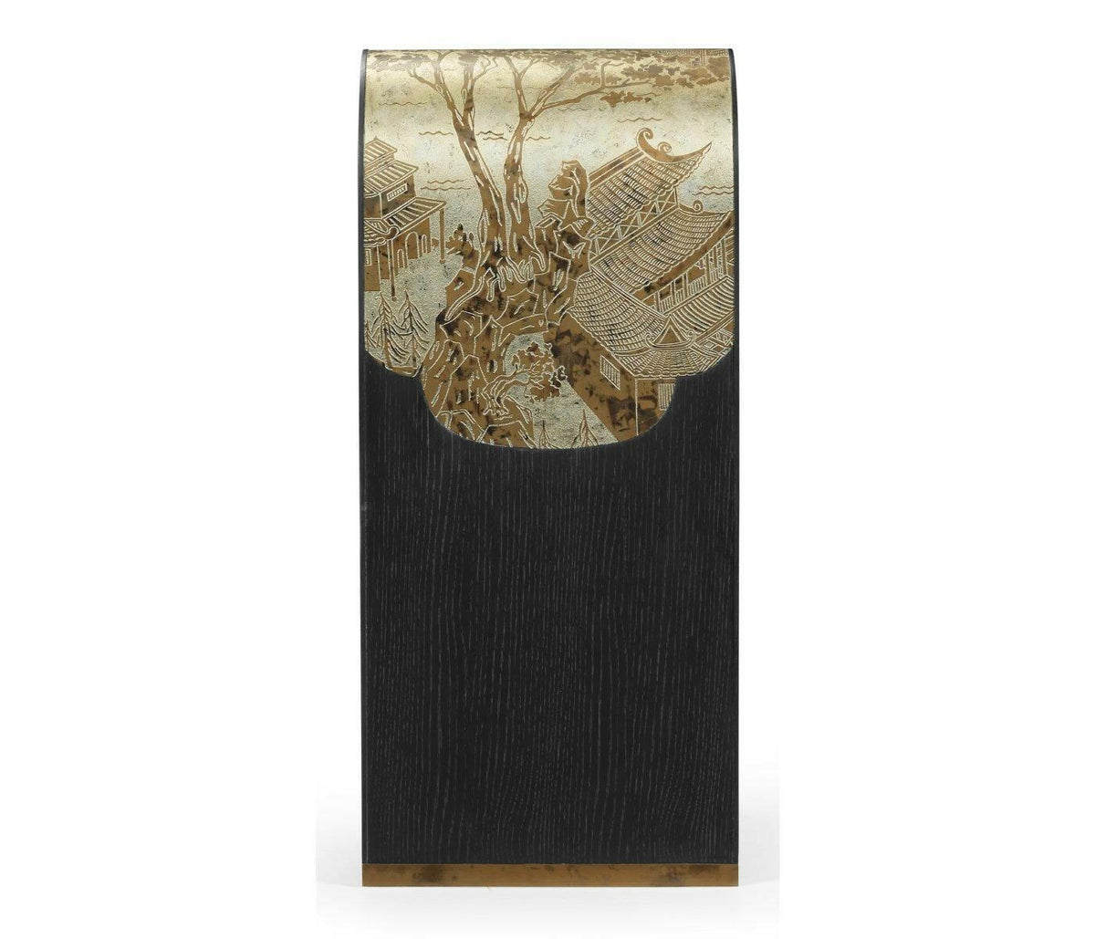 Jonathan Charles Curved Console Table Chinoiserie Style.